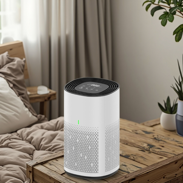 Smart WIFI Controlled Portable Air Purifier With Active Carbon Sponge Filter H13 HEPA Filter Home Use
