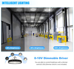 Lámpara LED UFO High Bay de 150W/120W/90W 5000K 100-277VAC BLANCA, regulable de 0-10V, para techo, almacén, garaje. - Product Image 6
