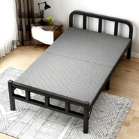 Lit pliant simple réglable portable élégant Cadre en métal moderne Utilisation en appartement pour adultes