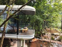 Cabine mobile isotherme et imperméable, installation sans outil, construction légère, idéale pour les sites de camping en forêt et les vacances