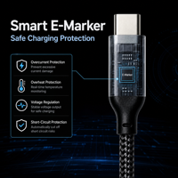 Câble USB C vers USB C 240W, transfert de données 20 Gbps, gaine en nylon tressé, coque en alliage d'aluminium, cordon de charge rapide 0,3 m/0,5 m/1 m, ordinateur