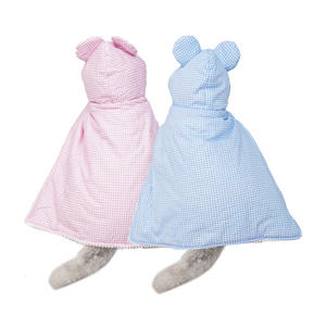 Piyama Anjing Musim Dingin Motif Kotak-kotak Bahan Katun Hangat, Gaun Tidur, Selimut Kecil Berlapis, Jubah Teddy Corgi - Product Image 5