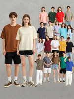 Camiseta de Manga Corta para Hombre, Tejido de Punto 100% Algodón, 230g, Corte Holgado, Color Sólido, Secado Rápido y Transpirable