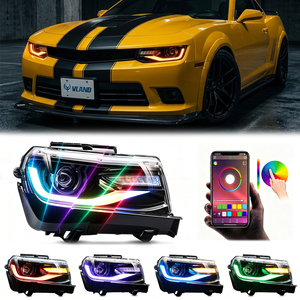 Phares LED VLAND pour Chevrolet Camaro 5ème génération 2014-2015, facelift ZL1 LS SS 1LT, avec feux de jour LED RGB - Product Image 1