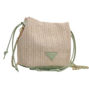 Nuova Borsa a Tracolla Estiva 2024 in Paglia Intrecciata con Grande Capacità, Chiusura a Coulisse e Catena - Product Image 5