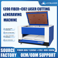 Machine de découpe laser CO2 à fibre LCCNLASER, équipement de gravure et de traitement des métaux et des non-métaux, plateforme laser double 1390, acrylique, bois