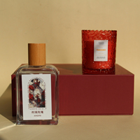 Coffret Cadeau Luxe de Bougies Parfumées en Cire de Soja et Diffuseurs à Bâtonnets pour Parfumer la Maison, avec Emballage Élégant Noël et Pâques