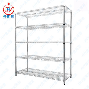 Étagère de cuisine 60 "L X 21" P X 87 "H Unité de rangement à 5 étagères chromées argent étagère en fil métallique <span class=keywords><strong>sur</strong></span> roulettes - Product Image 2