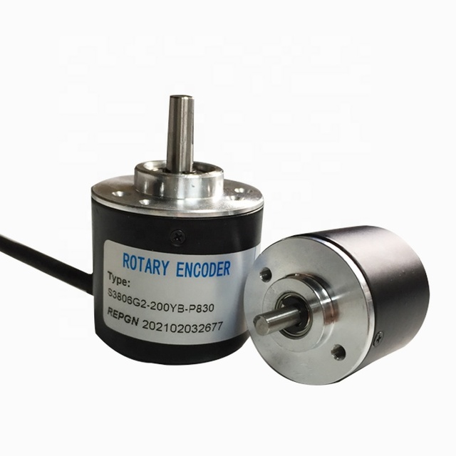 S38 Series DC 24V 1000 Ppr 38mm Solid Shaft Incremental Rotary Encoder for Sewing Machine Cnc Lathe