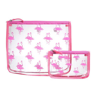 Organisateur de voyage transparent Pink Flamingo BOGG BAG avec fermeture éclair, insert design pour sacs Bogg et Baby originaux - Product Image 1