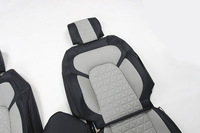 Ensemble complet de housses de siège de voiture en cuir Napa PU et fibre de carbone imperméables, design original, pour Dodge Ram 1500 2005-2025 (5-6 places)