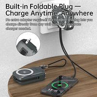 Batterie externe 10000 mAh à charge rapide 22,5 W pour S390 avec chargeur magnétique sans fil pour montre connectée, pliable et prise CA intégrée