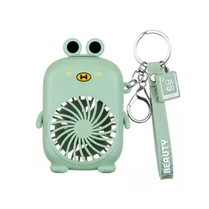 Porte-clés Portable mignon de dessin animé USB, Mini ventilateurs portables, corde de charge d'été