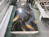 Panneau PVC brillant UV 2-3mm 1220*2440mm, imperméable et résistant au feu, pour la décoration murale intérieure
