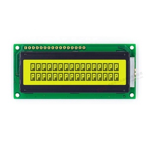 18 Pin nhân vật LCD Bảng điều chỉnh 8 bit song song 16*<span class=keywords><strong>2</strong></span> Màu Vàng-Xanh đơn sắc LCD hiển thị - Product Image 2