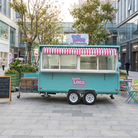 Mini-remorque alimentaire portable pour concession, chariot à pizzas et desserts, kiosque à café, remorque à glaces