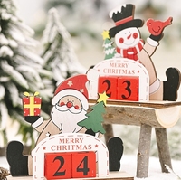 Weihnachts dekoration Festival Artikel, Holz DIY Kalender Ornamente, kreative neue Version von älteren Weihnachten Countdown