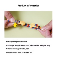 Vente en gros d'accessoires de décoration confortables anti-suffocation pour animaux de compagnie collier tressé pour chat et chaton avec cloche sans danger pour chiens