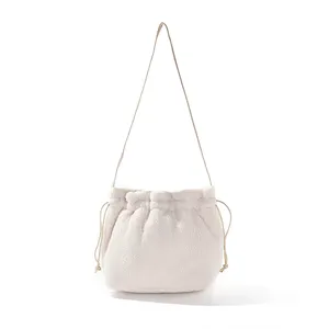 Best Verkopende Koreaanse Handtas Faux Bont Schoudertas Mode Vintage Schattige Pluche Sling Tas Voor Vrouwen