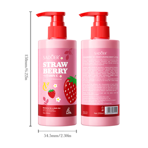 Burro Corpo Schiarente alla Fragola VC OEM SADOER, Nutriente e Facilmente Assorbibile, Lozione per la Cura della Pelle Femminile - Product Image 6