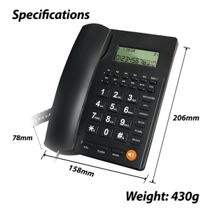 Telefono Fisso Multifunzionale con Identificatore di Chiamata per Ufficio, <span class=keywords><strong>Casa</strong></span> e Hotel - Product Image 5