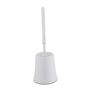 Portascopino WC Sara in Plastica Bianca con Spazzola per Pulizia del Bagno - Product Image 1