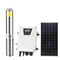 Pompe solaire submersible haute pression 3 pouces 48V 72V DC sans balais en acier inoxydable pour forage agricole OEM 3,5m/h 1