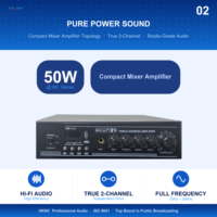 Mini amplificateur de puissance Bluetooth 50W, radio FM USB SD, récepteur audio stéréo PA 70V 110V pour la maison, le magasin, la salle de classe, la musique d'ambiance
