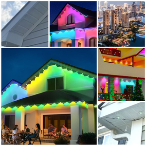 Impermeable Led <span class=keywords><strong>Cmas</strong></span> luz conector 36V hogar Led iluminación al aire libre aluminio alero permanente Navidad vacaciones Lightshrist - Product Image 3