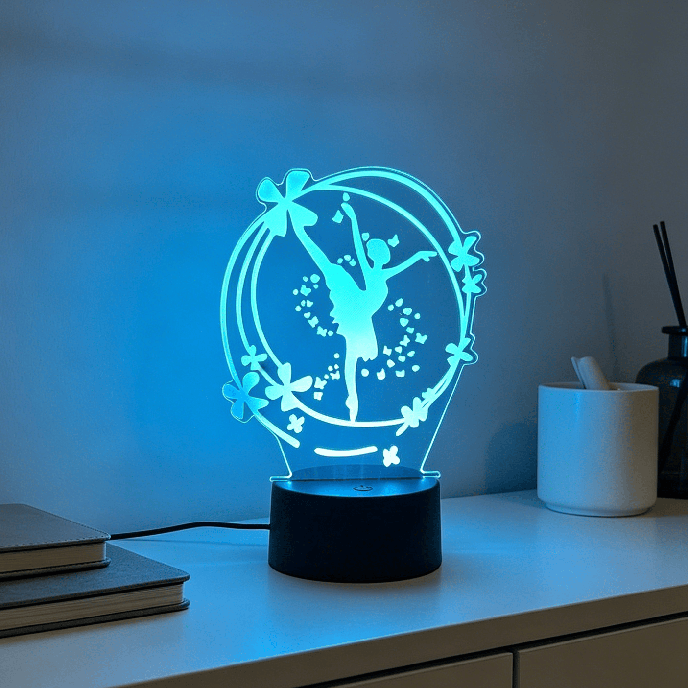 Black multi-color base with plug-in function