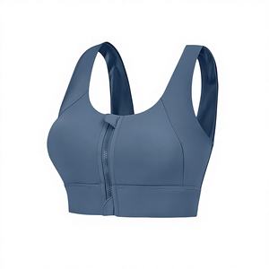 สปอร์ตบราดูดซับแรงกระแทกสูงสำหรับผู้หญิงพร้อมซิปด้านหน้าสำหรับเสื้อกล้ามออกกำลังกายและวิ่งโยคะ - Product Image 1
