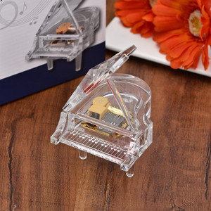 Wholesale Clockwork Grand Piano Transparent Acrylic <b>Music</b> <b>Box</b> Bulk Supply For Holiday Shop Party - Product Image 5