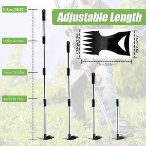 garden accessories stainless steel 2 in 1 Weed <b>Puller</b> Hoes Garden Hoe with Handle Farm hoe garden hand tool - Product Image 4