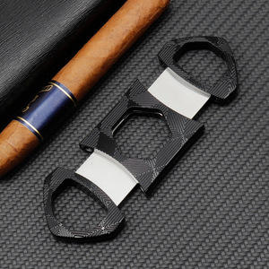 Cortador de Cigarros de Acero Inoxidable, Doble Cuchilla, Portátil, con Abertura de Orificios, Estilo Europeo Americano, para Regalo - Product Image 3