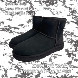 Bottes de neige classiques pour femmes en peau de mouton, doublure en laine épaisse, semelle extérieure en EVA, confortables, antidérapantes, légères - Product Image 4