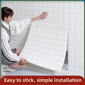 <span class=keywords><strong>Papier</strong></span> <span class=keywords><strong>peint</strong></span> auto-adhésif en PVC imperméable, autocollant mural en <span class=keywords><strong>brique</strong></span> 3D pour la décoration du salon et de la cuisine - Product Image 1
