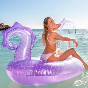 Galleggiante per <span class=keywords><strong>piscina</strong></span> con cavalluccio marino, grande <span class=keywords><strong>piscina</strong></span> gonfiabile in cloruro di polivinile galleggiante con manici, adatto per <span class=keywords><strong>piscina</strong></span> per adulti e giochi da spiaggia - Product Image 3