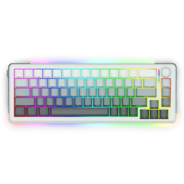 68 Key 3-Mode RGB Mechanical Gaming Keyboard 2.4G Wireless & Wired Hot-Swap Gasket Structure Mechanical Gaming Keyboard