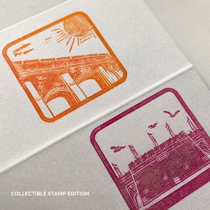 Album <span class=keywords><strong>de</strong></span> timbres personnalisé pour passeport, souvenir touristique, avec couverture en feuille d'or et pages accordéon - Product Image 3