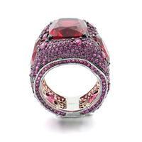 Bague en argent Sterling 925, luxe, zircone cubique, épaisse, pierres précieuses, bijoux turcs pour femmes