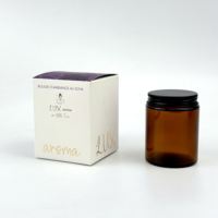 Boîte d'emballage de luxe personnalisée pour bougies avec impression de logo en feuille d'or, boîte cadeau en carton blanc pour bougies parfumées