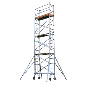 Échafaudage mobile durable de <span class=keywords><strong>2m</strong></span> à 8m, échelle en aluminium, échafaudage <span class=keywords><strong>roulant</strong></span> pour la construction - Product Image 2
