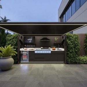 מטבח גינה עם ארונות מודולריים ובאי גריל ארונות מטבח בחוץ - Product Image 3