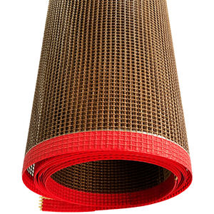 Sabuk Konveyor Jaring Fiberglass Berlapis PTFE Teflen - Tenunan 4x4mm, Pengeringan/Pengangkutan Suhu Tinggi - Product Image 1
