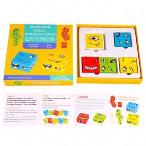 Bloques de Construcción Educativos Montessori de Plástico 3D con Caras Sonrientes de Seis Lados, Juguete para Niños - Product Image 2