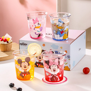 Ensemble de verres à vin Mickey & Friends avec fond inversé, motif ours de dessin animé mignon, pour le bureau, la maison, comme cadeau - Product Image 1