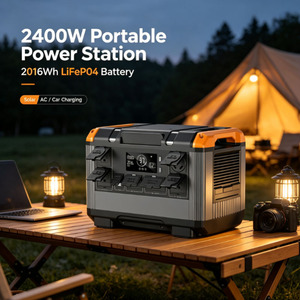 Station d'alimentation portable 2400W à onde sinusoïdale pure, générateur solaire 2016Wh avec panneau solaire 400W pour la maison, l'extérieur et la vie hors réseau - Product Image 1