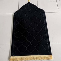 Ensemble cadeau de tapis de prière islamique, tapis de prière doux en peluche, style uni, motif puzzle, antidérapant, couleur personnalisable