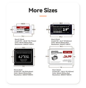 Étiquettes de prix électroniques Bluetooth 2,13 pouces pour supermarché - Product Image 3