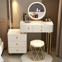 Commode intelligente sans fil chargeant la lumière de luxe nordique chambre maquillage Table moderne Simple multi-fonctionnelle princesse coiffeuse